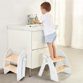 Wooden 2 Step Stool for Kids Bathroom Sink Foldable Anti-Slip 2-Step for Toilet by Unknown