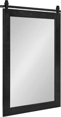 Kate and Laurel Cates Rustic Wall Mirror; 24 x 38; Black; Distressed Farmhouse by KateandLaurel