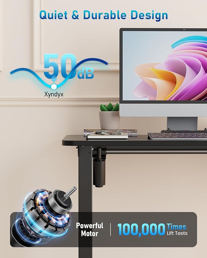 Small Height Adjustable Electric Standing Desk, 31.5" x 23.6" Sit Stand up Desk - Image 6