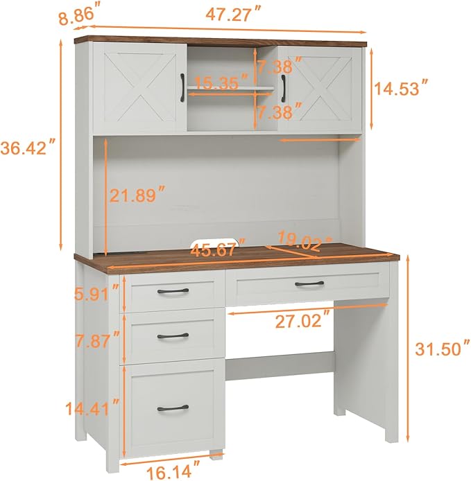 Farmhouse 67" H Executive Desk - Image 2