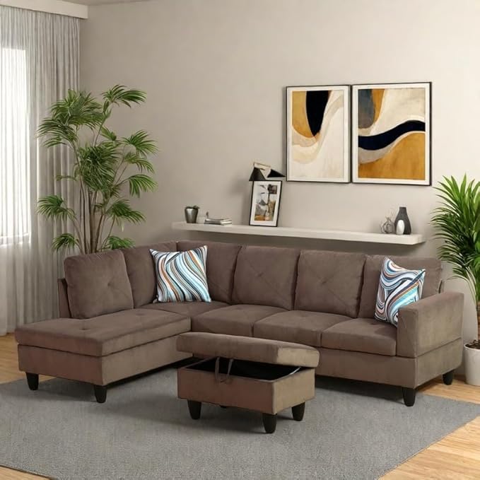 NAYSAYE L Shaped Couch, Modular Sectional Couch - Image 3