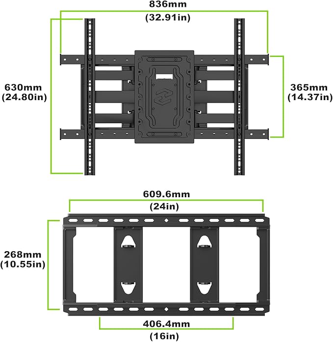 TV Wall Mount for 32"-100" up to 220 lbs, USX MOUNT Full Motion TV Mount - Image 6