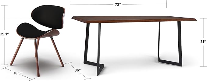 SIMPLIHOME Marana/Watkins 5-Piece Dining Set, 66 inch Wide Solid Mango Wood - Image 16