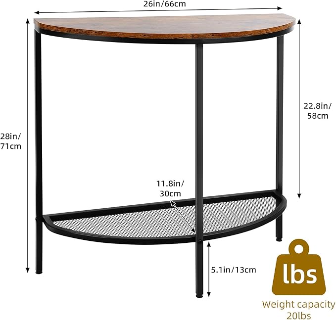 Entry Table Narrow Livingroom Furniture: 2 Tier Modern Console Table - Image 2