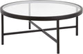 Henn&Hart 36" Wide Round Coffee Table by HennHart