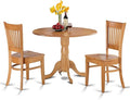 East West Furniture DLVA3-OAK-W 3 Piece Dining Table Set by EastWestFurniture