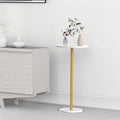 Small White Round Side Table Pedestal Table Drink Tables by NOVIMANGO