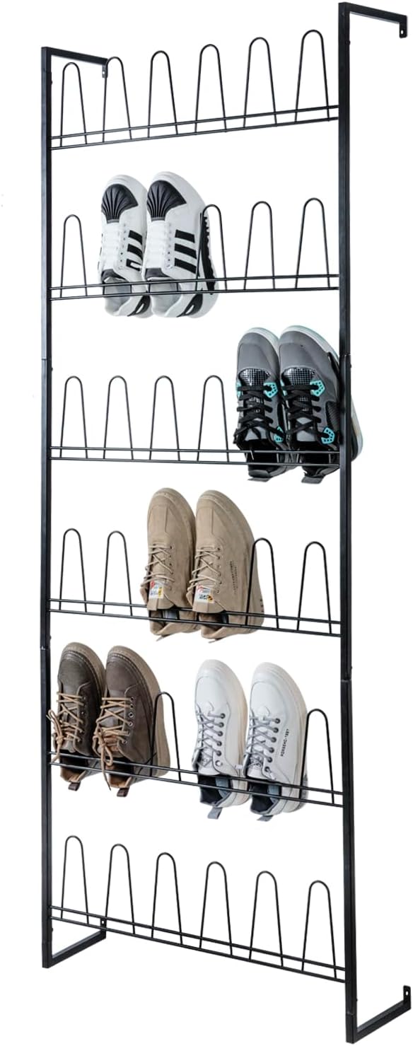 MyGift 70 Inch Black Metal Shoe Organizer by MyGiftHome