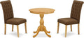 East West Furniture ESBR3-OAK-18 3 Piece Kitchen Table & Chairs Set Contains a by EastWestFurniture