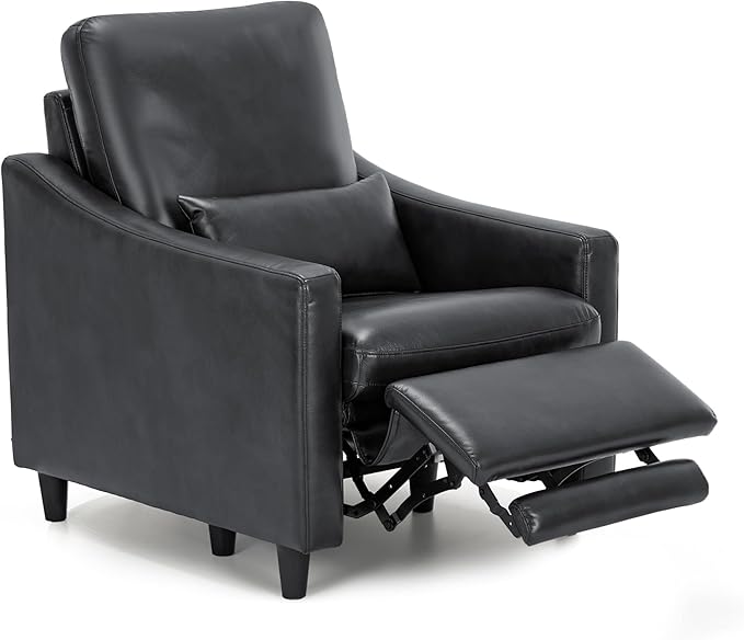 COLAMY Pushback Electric Recliner Chair, Premium Leather Upholstery by COLAMYINC