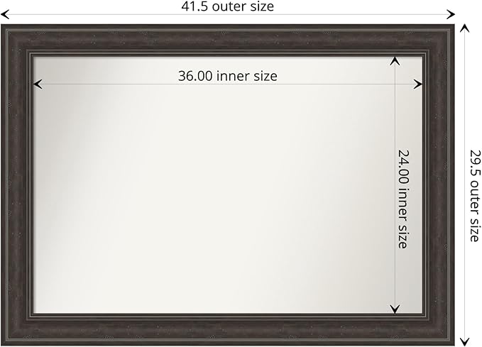 Amanti Art Brown Bathroom Mirror - Image 4