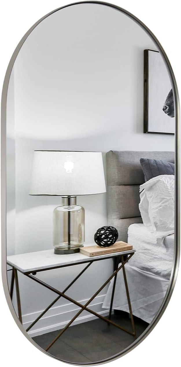 ANDY STAR Rustproof Chrome Oval Mirror by ANDYSTAR