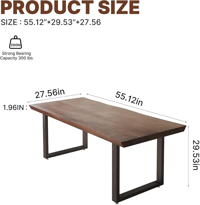 Solid Wood Computer Desk 55.1-inch Large Office Desk Home Simple Modern Long - Image 2