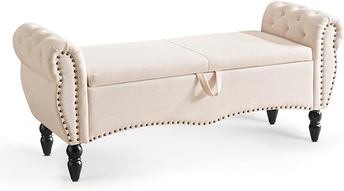 Furniliving Storage Ottoman Bench - Image 3