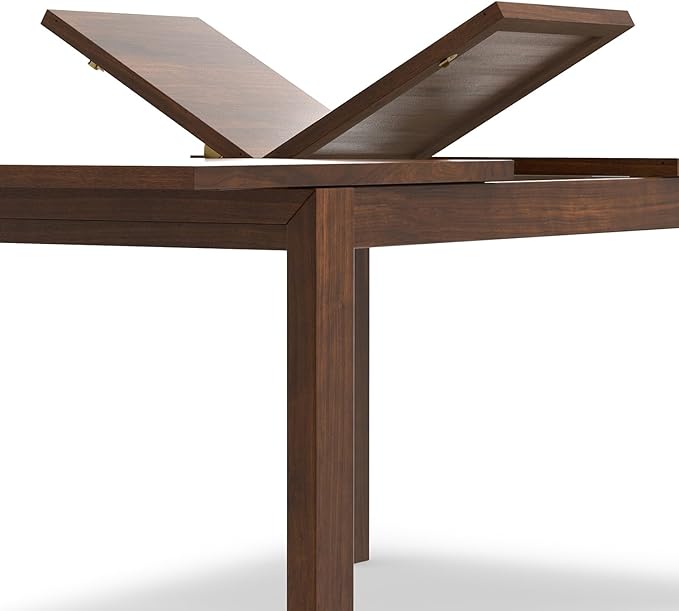 SIMPLIHOME Wilson Extendable Dining Table, Solid Wood Walnut Veneer, 60-76 x 36 - Image 9
