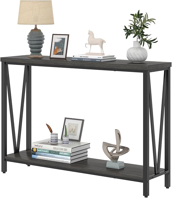 FOLUBAN Console Table for Entryway, Modern Sofa Table Behind Couch, Narrow - Image 8