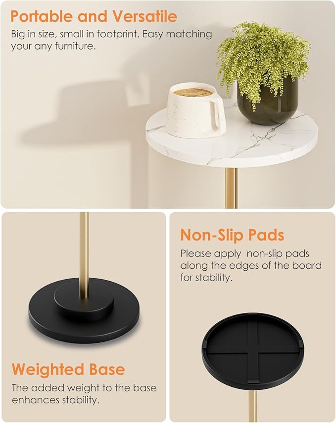 Round Side Table, Small Drink Table - Image 7