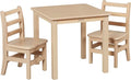 ECR4Kids 24in x 24in Hardwood Table and Chair Set2in Seat Height, Kids Furniture by ECR4Kids