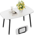 WOHOMO Foldable Coffee Table White Small Coffee Tables by WOHOMO