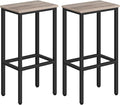 Set of 2 Bar Stools, 29.5" Tall Counter Bar Stools, Kitchen Breakfast Bar Chairs by MAHANCRIS