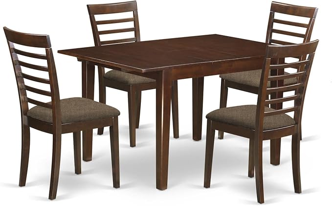East West Furniture MILA5-MAH-C 5 Piece Kitchen Table Set by EastWestFurniture