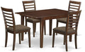 East West Furniture MILA5-MAH-C 5 Piece Kitchen Table Set by EastWestFurniture