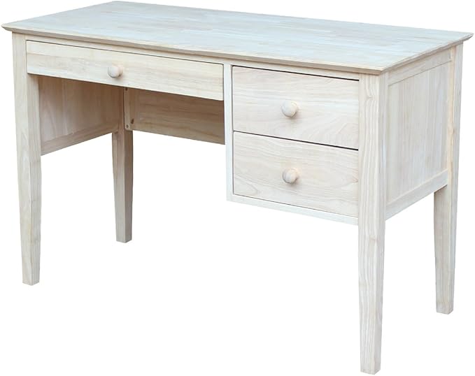 IC International Concepts, Brooklyn Desk, Solid Real Wood, Sturdy Parawood by InternationalConcepts