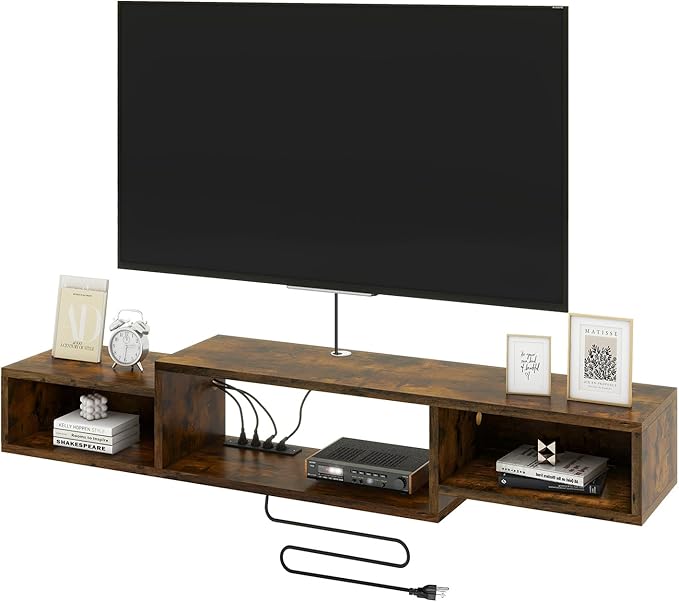 IBUYKE 59" Floating TV Stand Wall Mounted by IBUYKE