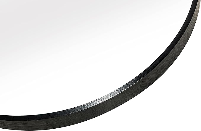 FrameWorks 20" Deluxe Contemporary Black Circular Aluminum Mirror - Image 7