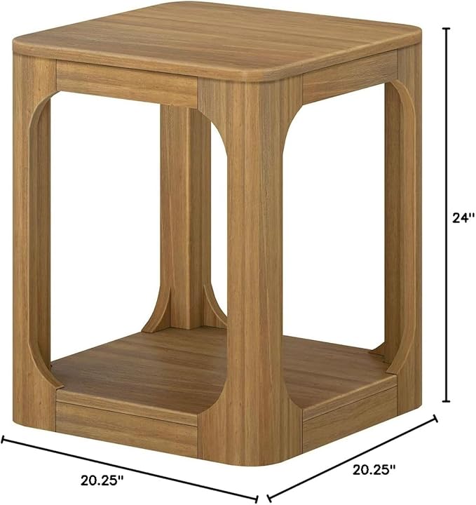 Plank+Beam Modern Rounded Square Side Table - Image 2