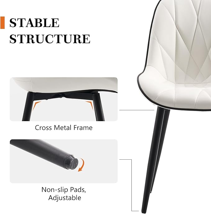 Rowill Modern Dining Chairs Set of 2 - Image 4