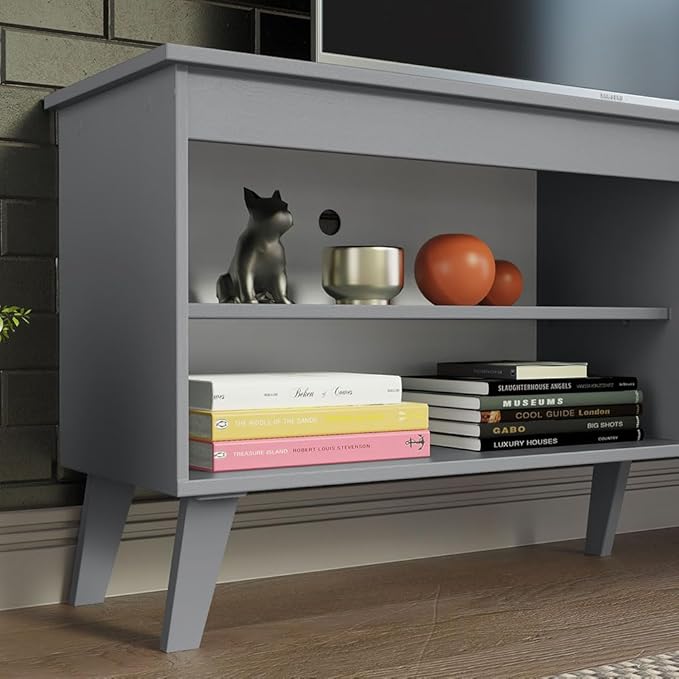 Madesa TV Stand Unit with 4 Shelves and Cable Management - Image 5