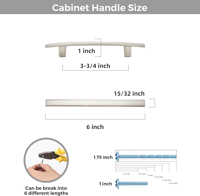 25 Pack Cabinet Handles 3.75" Hole Center - Image 3