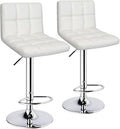 Bar Stools Set of 2, Armless Adjustable Swivel Barstools by ERGOSEAT