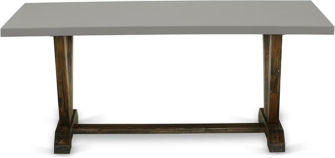 East West Furniture V797VE721-7 7 Piece Dining Table Set Consist of a Rectangle - Image 6