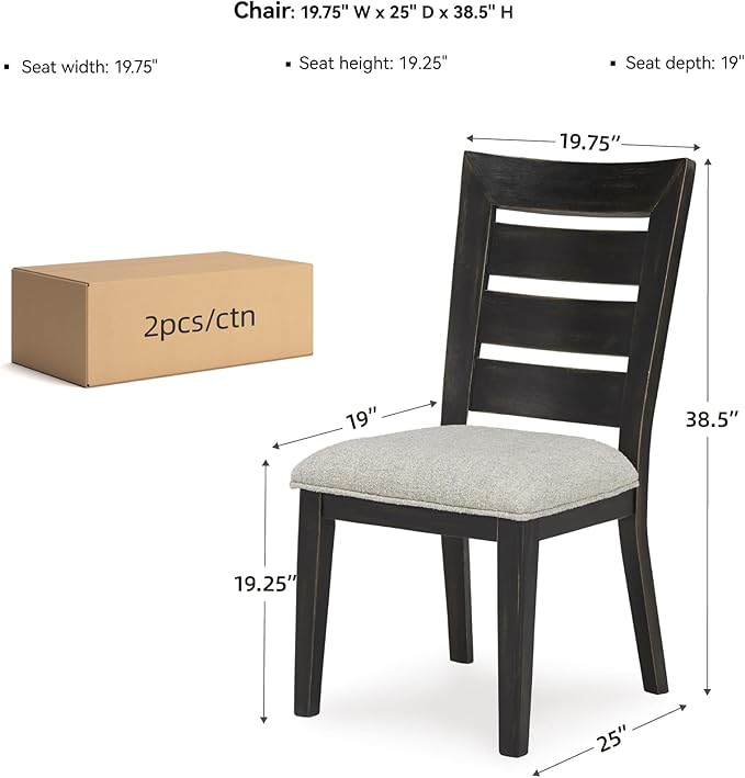 Signature Design by Ashley Galliden Urban Armless Upholstered Dining Chair - Image 3