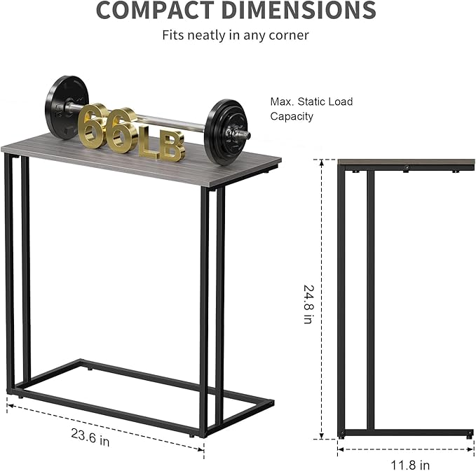 C-Shaped Side Table, Modern End Table - Image 3