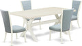 East West Furniture X027VE215-5 5 Piece Kitchen Table & Chairs Set Includes a by EastWestFurniture