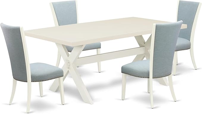 East West Furniture X027VE215-5 5 Piece Kitchen Table & Chairs Set Includes a by EastWestFurniture