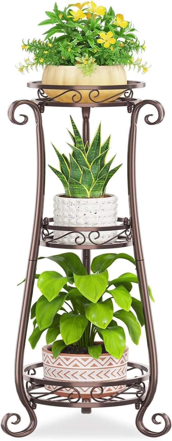 KMOTASUO 3 Tier Metal Plant Stand by KMOTASUO