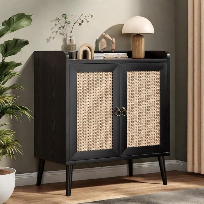 Buffet Cabinet, Rattan Storage Cabinet - Image 7