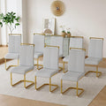 Dining Chairs Set of 8, Faux Leather by Gopop