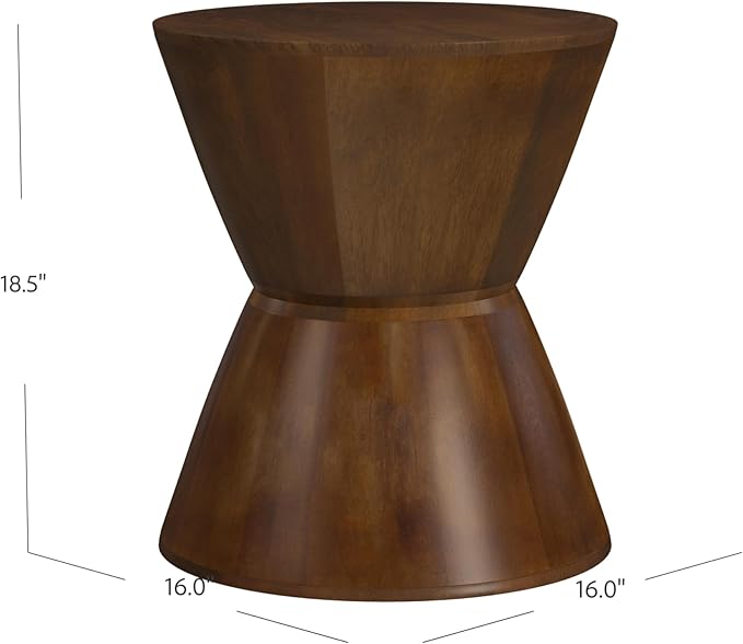 Walnut Mango Wood End/Side Round Table - Image 3