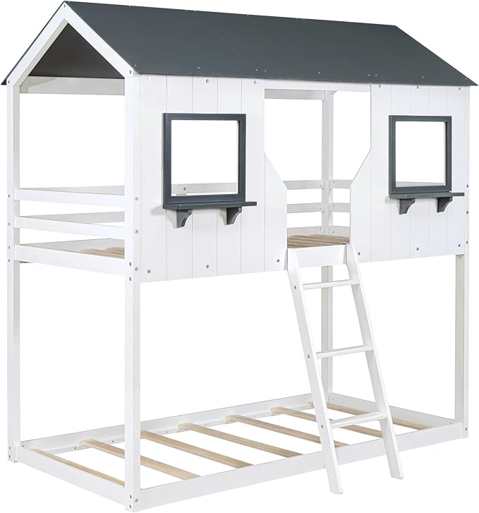 Ball & Cast Twin Over Twin Size Playhouse Bunk Bed - Image 4