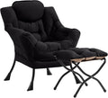 Cozy Lazy Chair and Ottoman, Large Contemporary Accent Lounge Chair Set by Givjoy