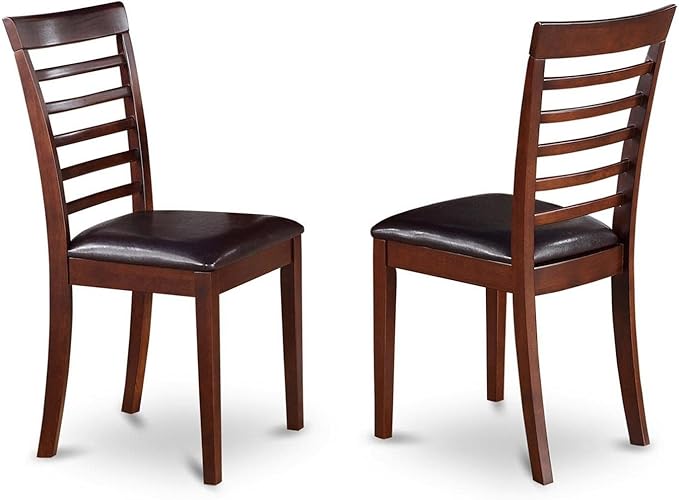 East West Furniture NOML6C-MAH-LC 6 Piece Dining Room Set Contains a Rectangle - Image 3