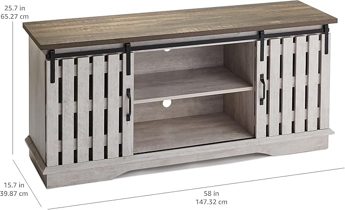 ROCKPOINT Modern Farmhouse Sliding Fence Door Stand - Image 3