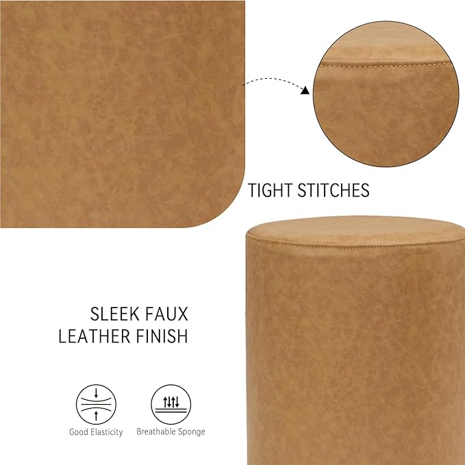 Get Set Style Modern Round Ottoman - Image 4