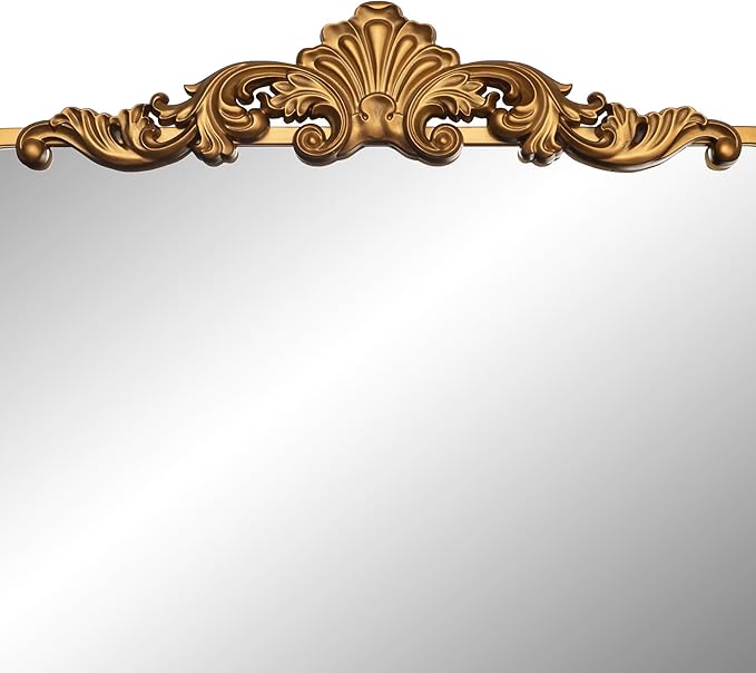Ruomeng Traditional Wall Mirror, Vintage Bathroom Mirror Baroque Inspired Wall - Image 6