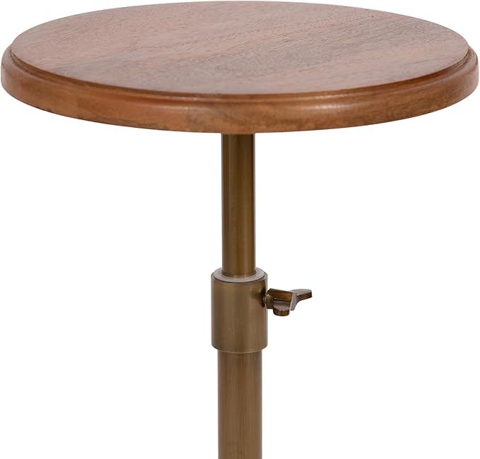 Kate and Laurel Engles Modern Adjustable-Height Pedestal Drink Table; 10 x 10 x - Image 7